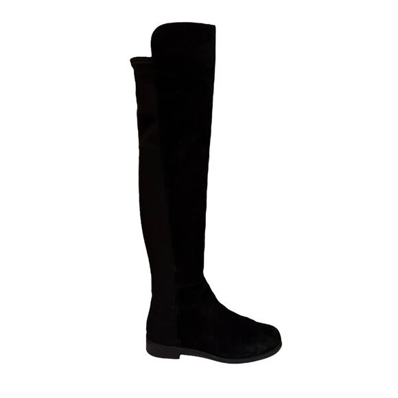 Stuart Weitzman 5050 Over The Knee Boots Black Suede Size 8 - Picture 1 of 10